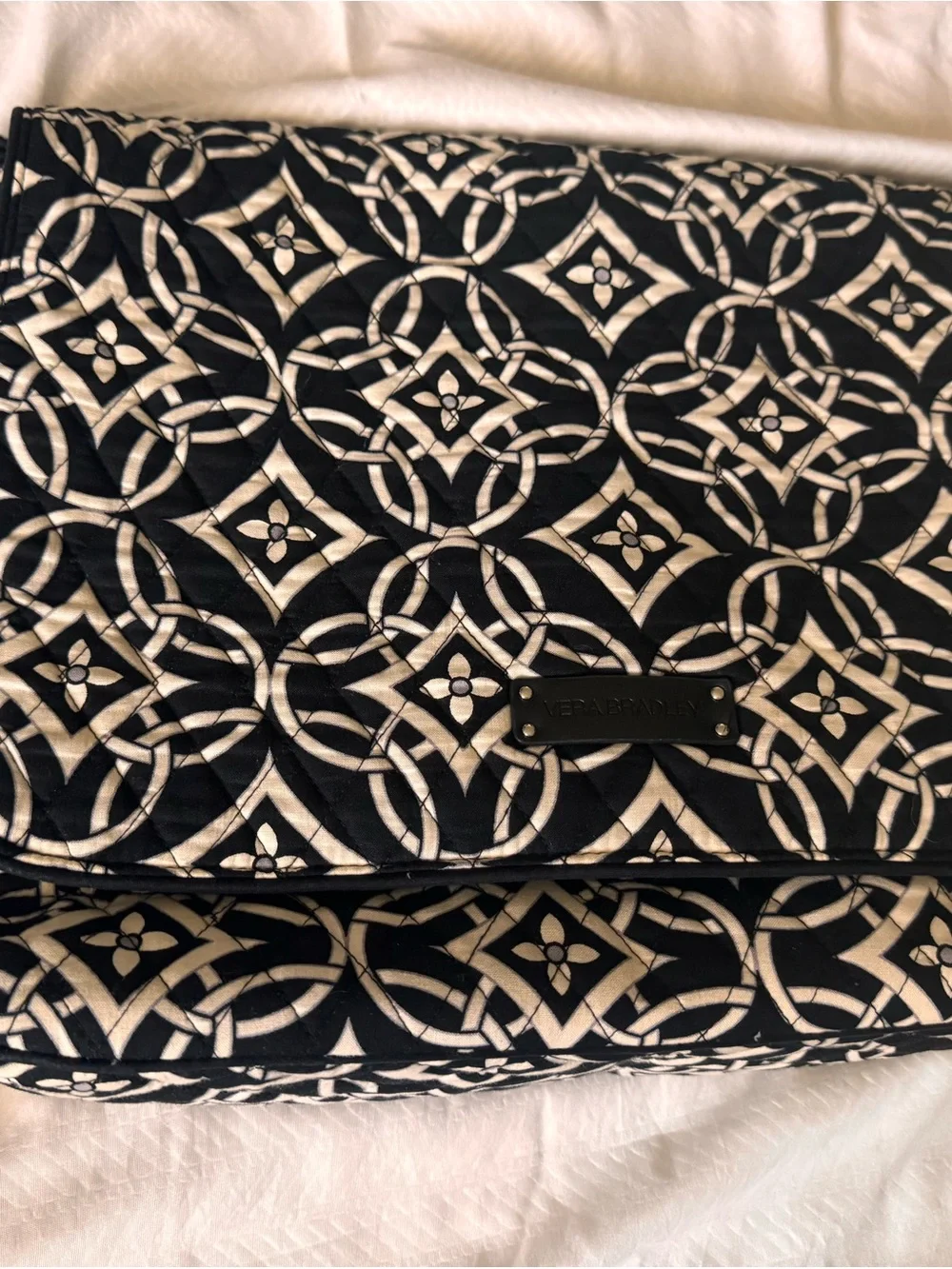 Vera Bradley Black & White Quilted Cosmetic Case